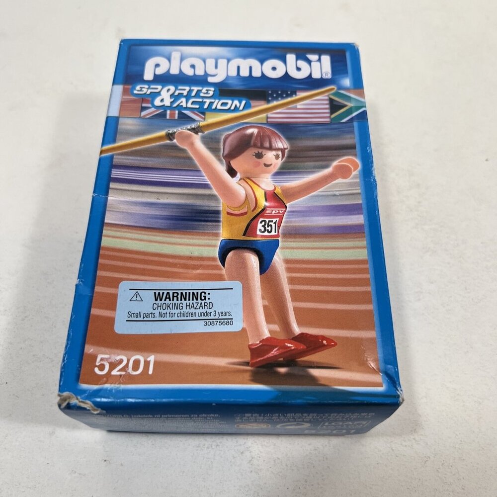 PLAYMOBIL Sports Action Figure #5201 Girl Javelin Thrower Small Female new